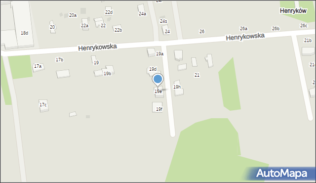 Łódź, Henrykowska, 19e, mapa Łodzi