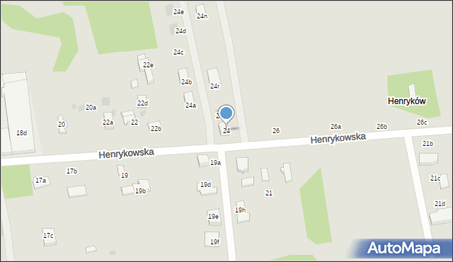 Łódź, Henrykowska, 24, mapa Łodzi