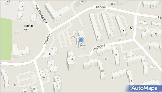 Lublin, Herbowa, 15, mapa Lublina