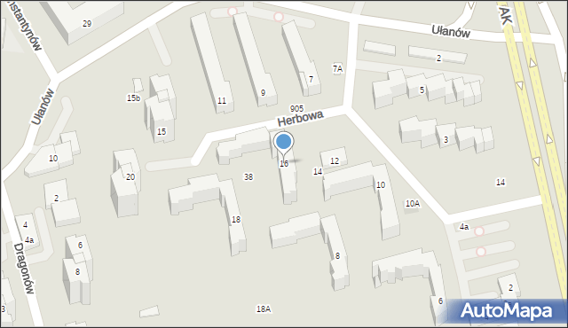 Lublin, Herbowa, 16, mapa Lublina