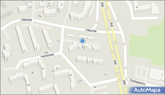 Lublin, Herbowa, 5, mapa Lublina