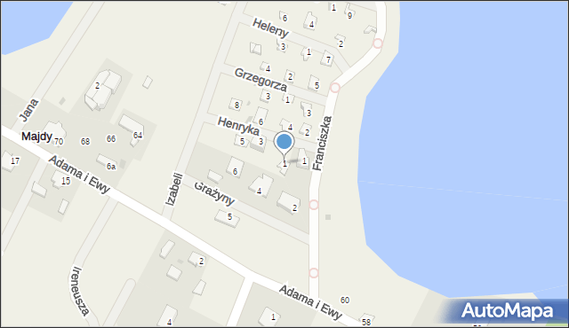 Majdy, Henryka, 1, mapa Majdy
