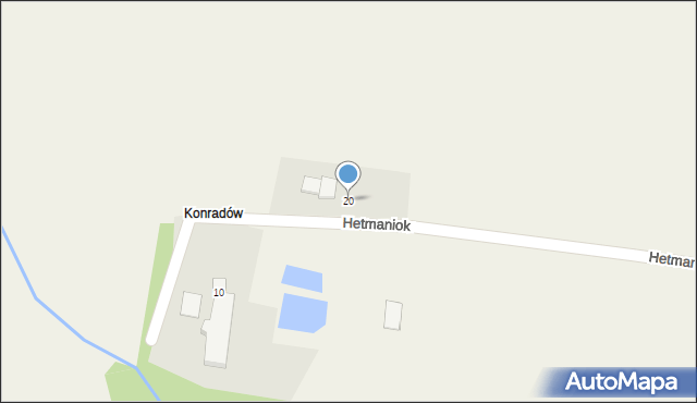 Mizerów, Hetmaniok, 20, mapa Mizerów