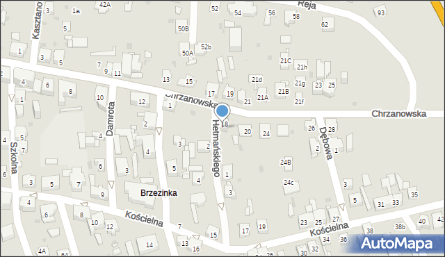 Mysłowice, Hetmańskiego Wojciecha, 1A, mapa Mysłowice