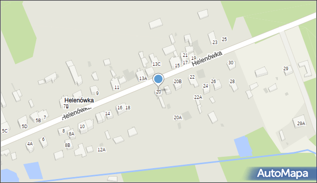 Myszków, Helenówka, 20, mapa Myszków