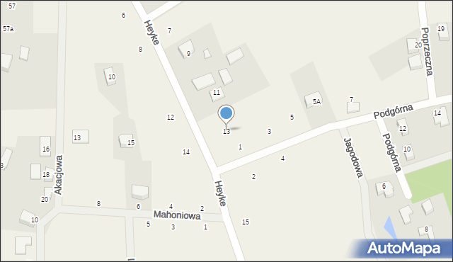 Nowy Dwór Wejherowski, Heyke Leona, ks. dr., 13, mapa Nowy Dwór Wejherowski