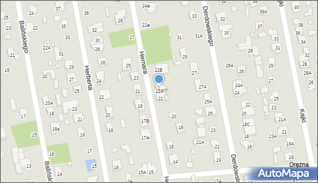 Piaseczno, Hemara, 22A, mapa Piaseczno