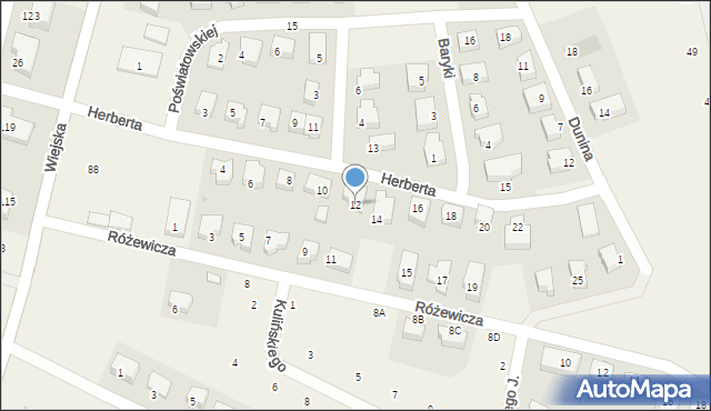 Pogórze, Herberta Zbigniewa, 12, mapa Pogórze