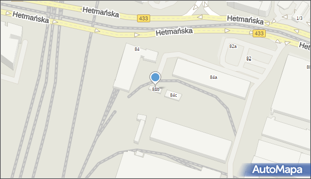 Poznań, Hetmańska, 84b, mapa Poznania