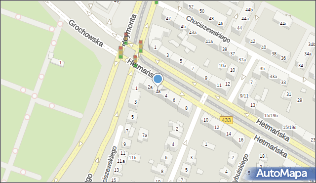 Poznań, Hetmańska, 4a, mapa Poznania