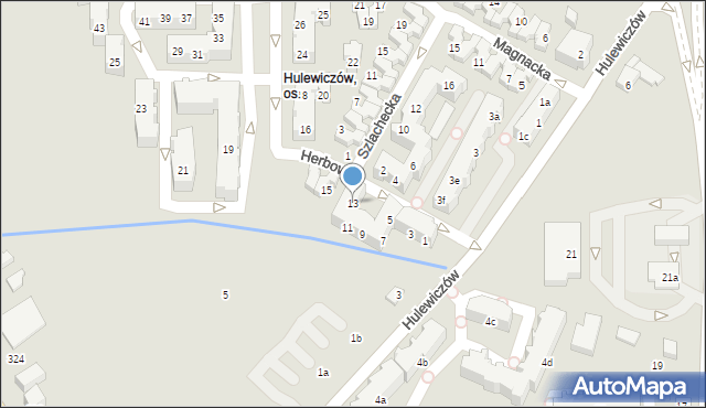 Poznań, Herbowa, 13, mapa Poznania