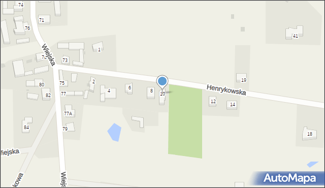 Przybyszewo, Henrykowska, 10, mapa Przybyszewo