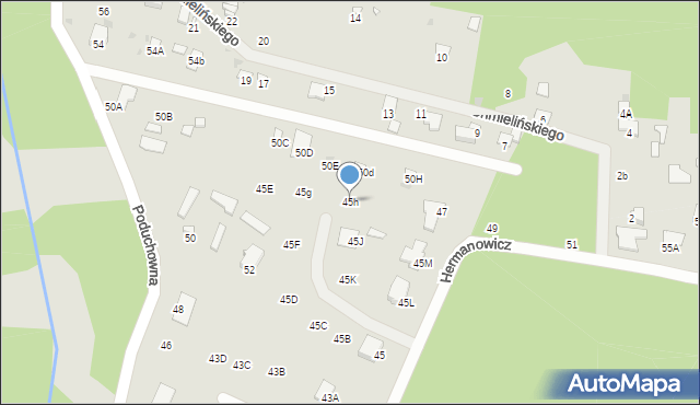 Radom, Hermanowicz Haliny, 45h, mapa Radomia
