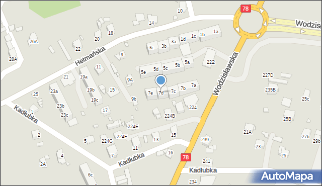 Rybnik, Hetmańska, 7d, mapa Rybnika