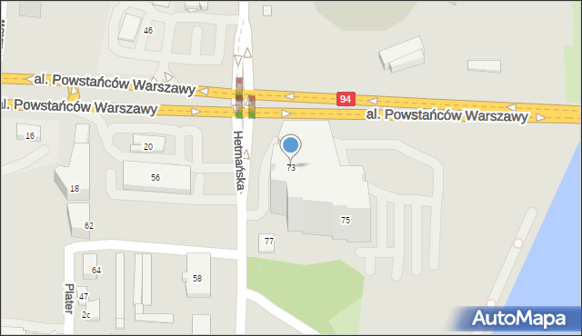 Rzeszów, Hetmańska, 73, mapa Rzeszów