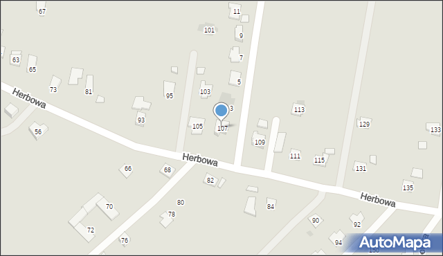 Rzeszów, Herbowa, 107, mapa Rzeszów