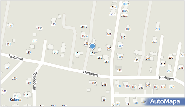 Rzeszów, Herbowa, 159, mapa Rzeszów