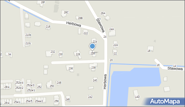 Rzeszów, Herbowa, 226, mapa Rzeszów