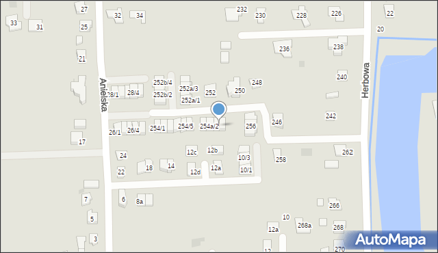 Rzeszów, Herbowa, 254a/3, mapa Rzeszów