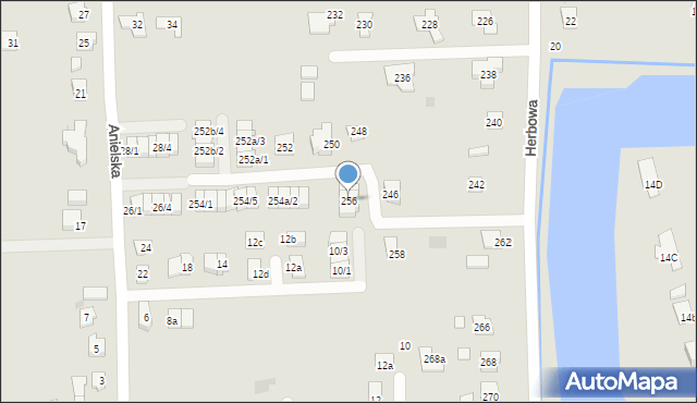 Rzeszów, Herbowa, 256, mapa Rzeszów