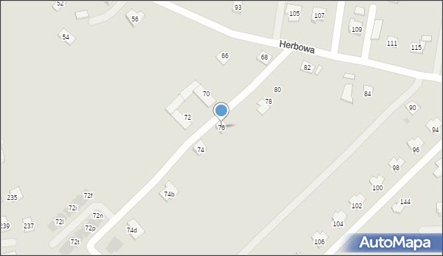 Rzeszów, Herbowa, 76, mapa Rzeszów