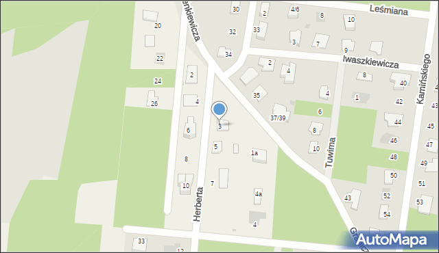 Sucha, Herberta Zbigniewa, 3, mapa Sucha