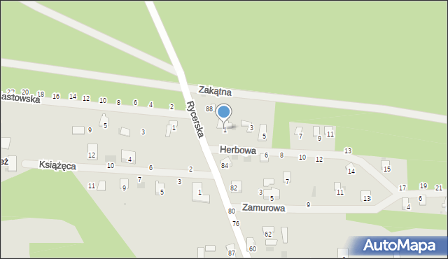 Sulejów, Herbowa, 1, mapa Sulejów