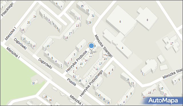 Świebodzice, Henryka Probusa, 22, mapa Świebodzice