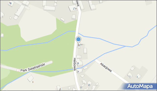 Szczaniec, Herbowa, 28, mapa Szczaniec