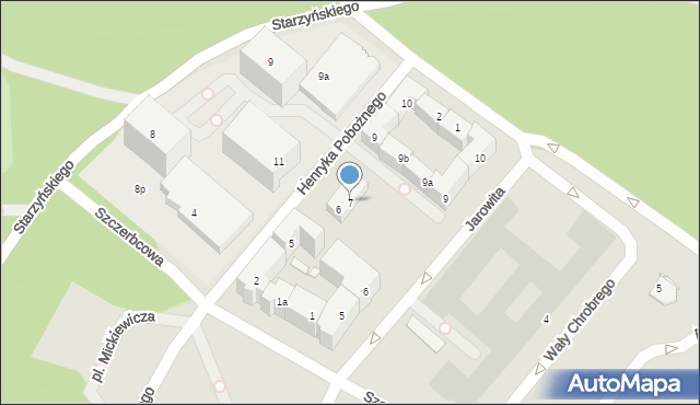 Szczecin, Henryka Pobożnego, 7, mapa Szczecina