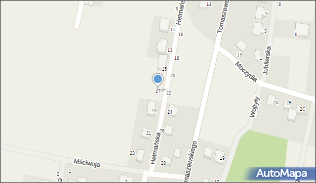 Szemud, Hetmańska, 17, mapa Szemud