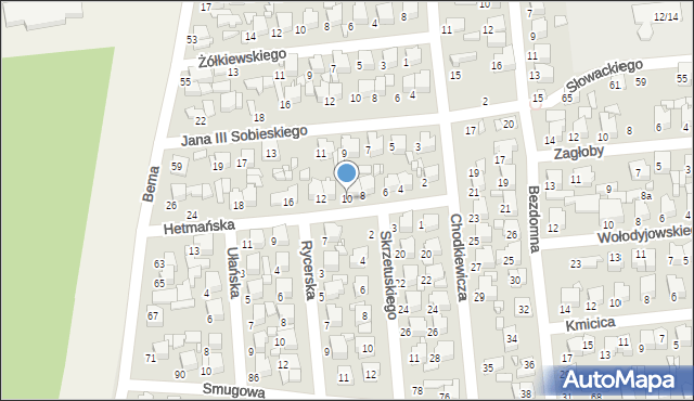 Tomaszów Mazowiecki, Hetmańska, 10, mapa Tomaszów Mazowiecki