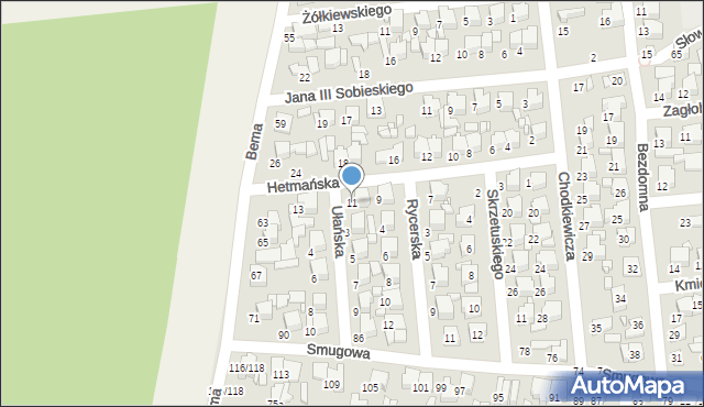 Tomaszów Mazowiecki, Hetmańska, 11, mapa Tomaszów Mazowiecki