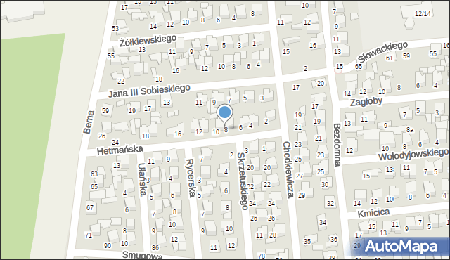 Tomaszów Mazowiecki, Hetmańska, 8, mapa Tomaszów Mazowiecki