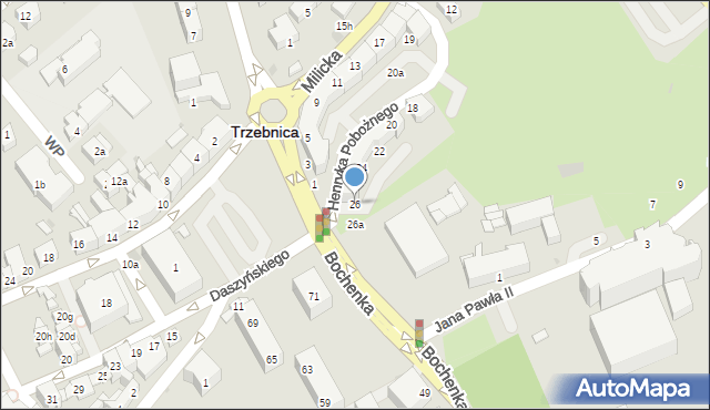 Trzebnica, Henryka Pobożnego, 26, mapa Trzebnica