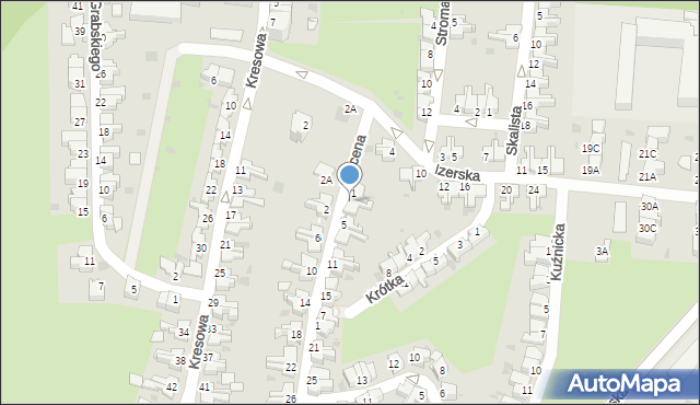 Wałbrzych, Hercena Aleksandra, 3, mapa Wałbrzycha