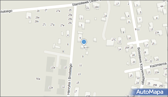 Warszawa, Henryka I Brodatego, 7, mapa Warszawy