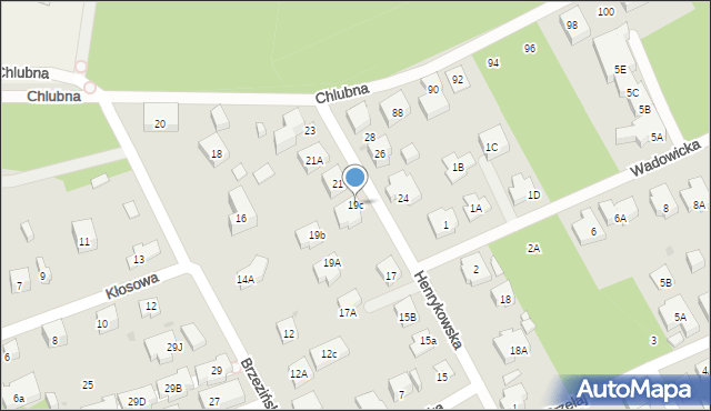 Warszawa, Henrykowska, 19c, mapa Warszawy