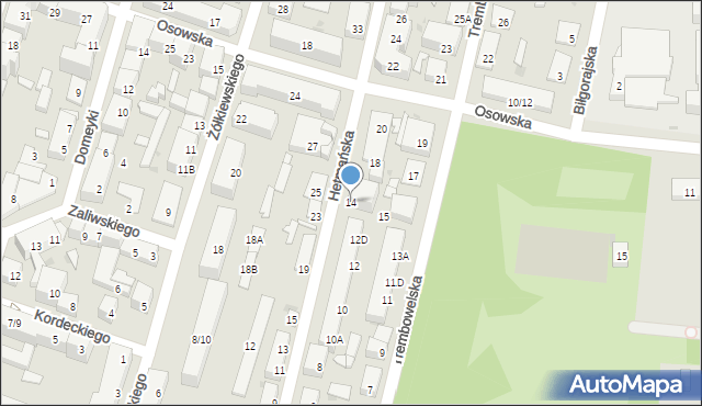 Warszawa, Hetmańska, 14, mapa Warszawy