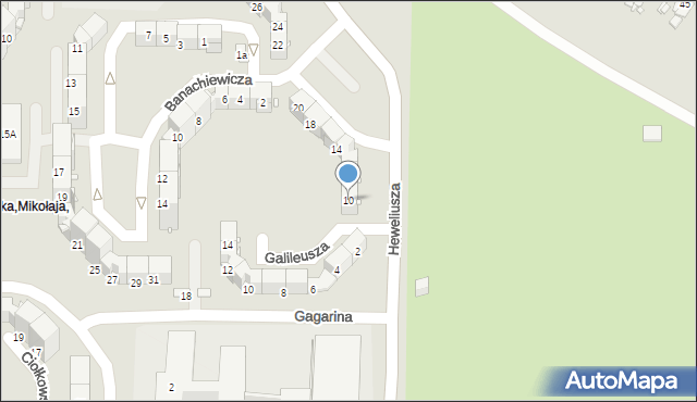 Zabrze, Heweliusza Jana, 10, mapa Zabrza