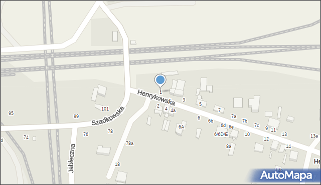 Zduńska Wola, Henrykowska, 1, mapa Zduńska Wola