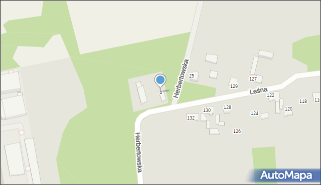 Zelów, Herbertowska, 4, mapa Zelów