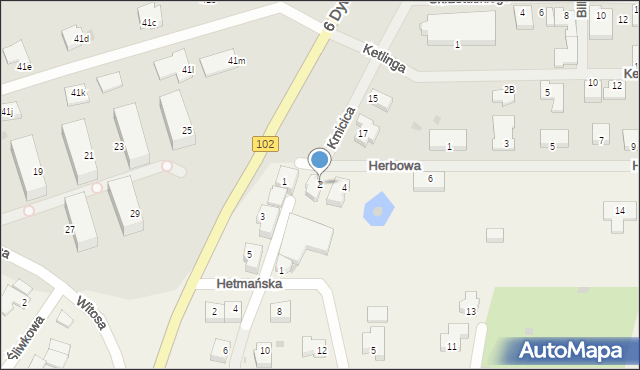 Zieleniewo, Herbowa, 2, mapa Zieleniewo