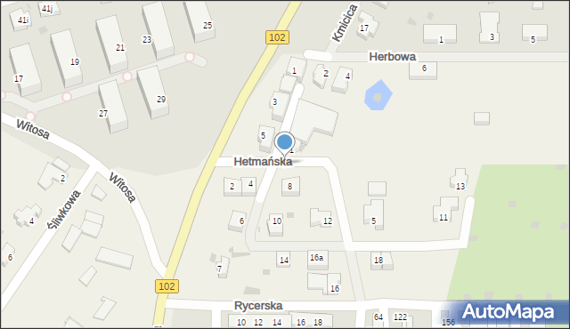 Zieleniewo, Hetmańska, 3, mapa Zieleniewo