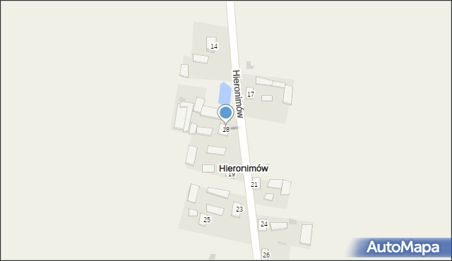 Hieronimów, Hieronimów, 18, mapa Hieronimów