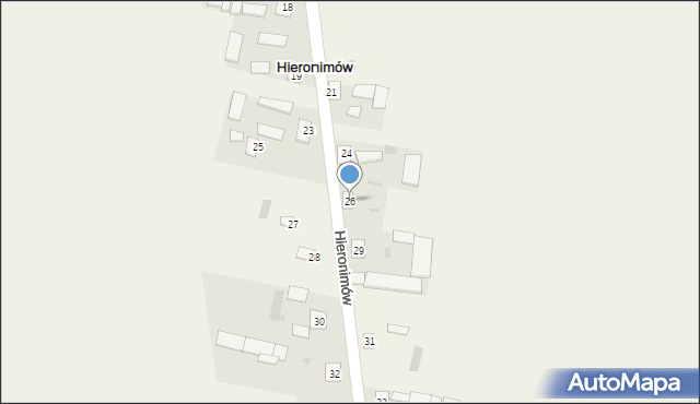 Hieronimów, Hieronimów, 26, mapa Hieronimów