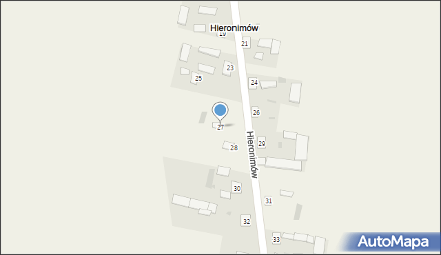 Hieronimów, Hieronimów, 27, mapa Hieronimów