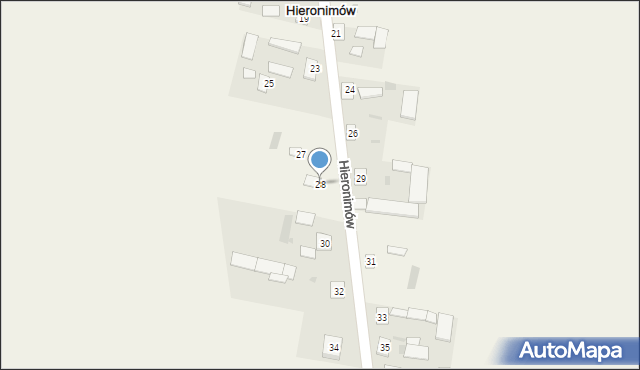 Hieronimów, Hieronimów, 28, mapa Hieronimów