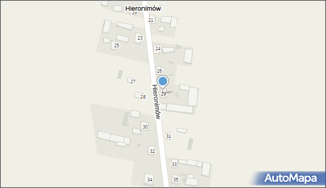 Hieronimów, Hieronimów, 29, mapa Hieronimów