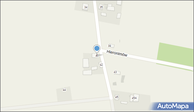 Hieronimów, Hieronimów, 40, mapa Hieronimów